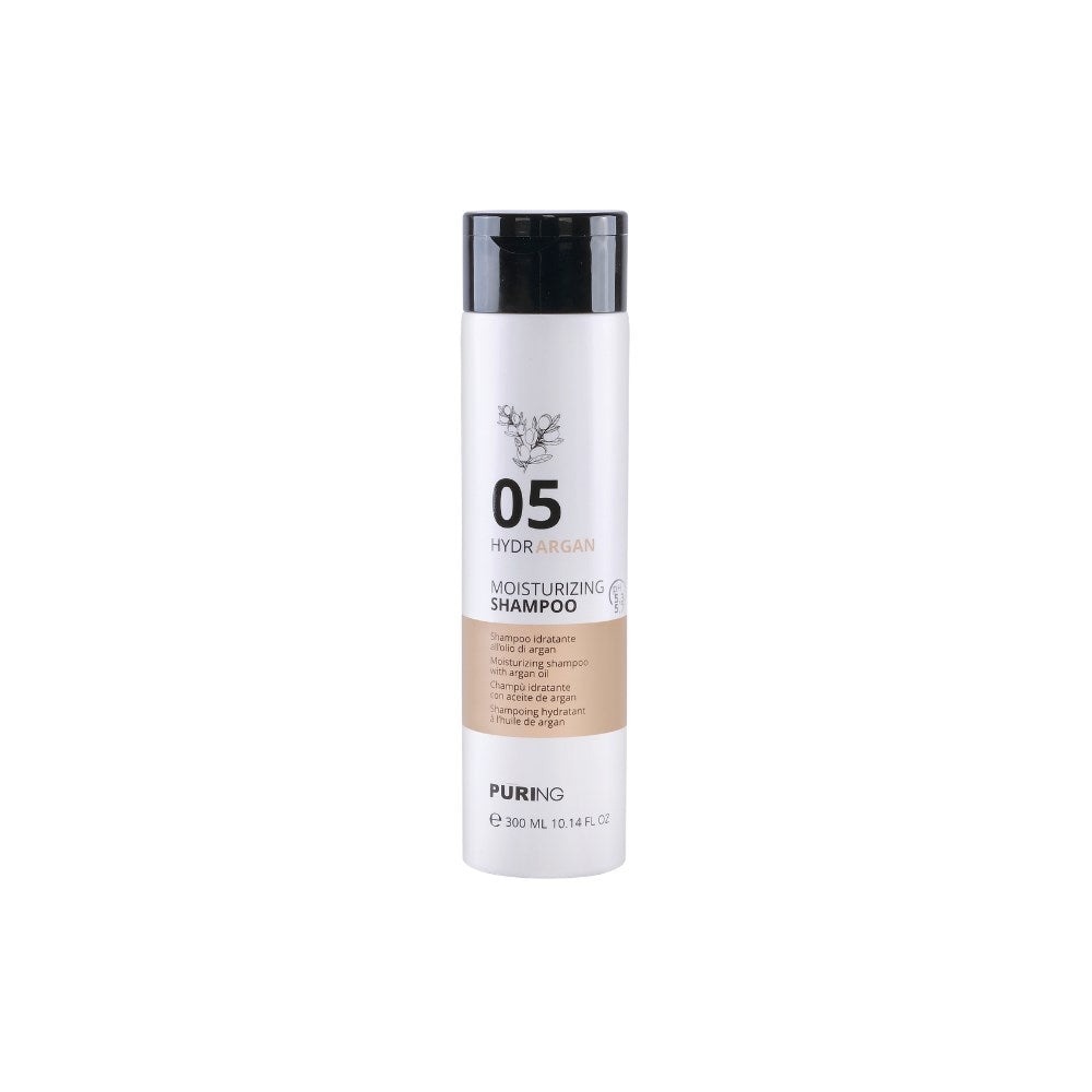PURING 05 HydrArgan Normal ve Kuru Saçlar için Argan&Keten Tohumu Yağlı Nemlendirici Şampuan 300ml