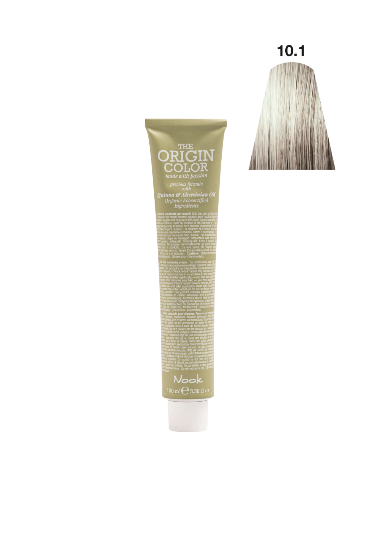 Nook Origin Color Profesyonel Saç Boyası 100ml - Çok Açık Küllü Platin Sarı(10.1-ÇOK AÇIK KÜLLÜ SARI)