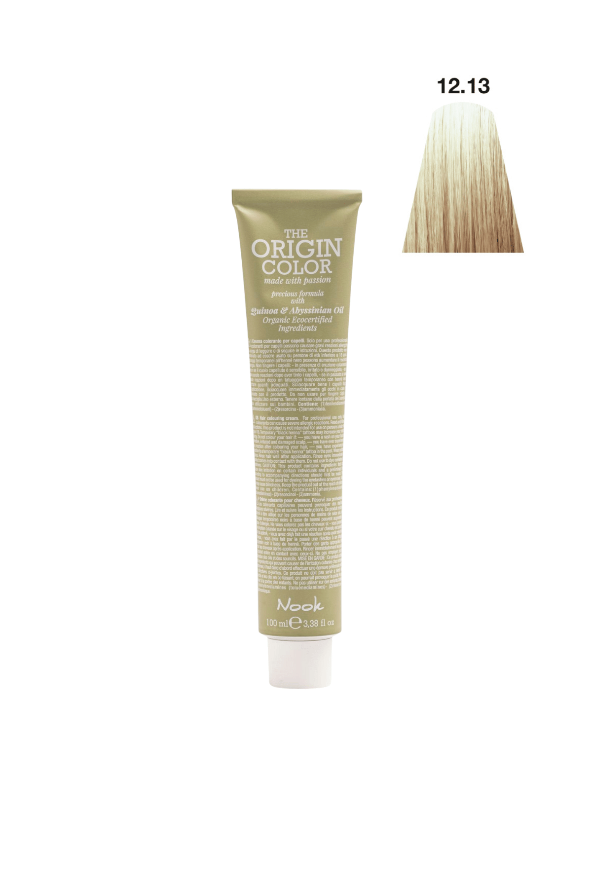 Nook Origin Color Profesyonel Saç Boyası 100ml - Süper Açıcı Doğal Bej Platin (12.13 - PLATIN BEJ)