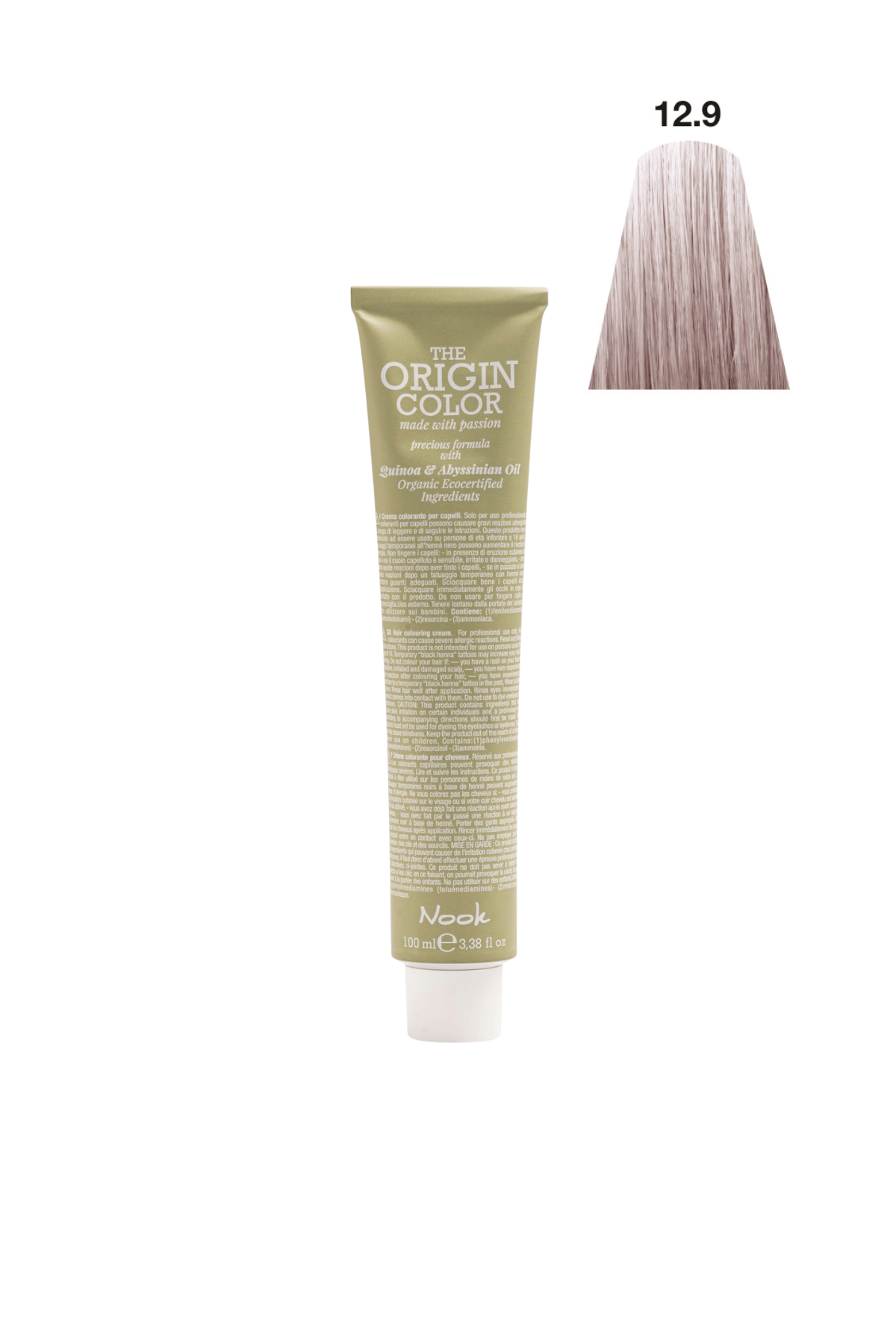 Nook Origin Color Profesyonel Saç Boyası 100ml - Süper Açıcı İnci Platin (12.9 - PERLA)