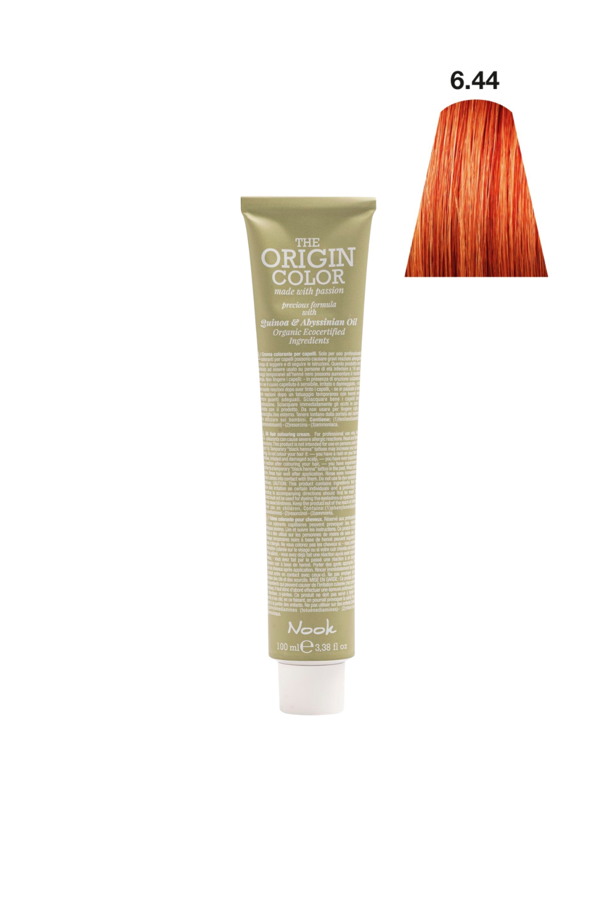Nook Origin Color Profesyonel Saç Boyası 100ml -Yoğun Tarçın Bakır / Derin Bakır (6.44 - KOYU TARÇIN)
