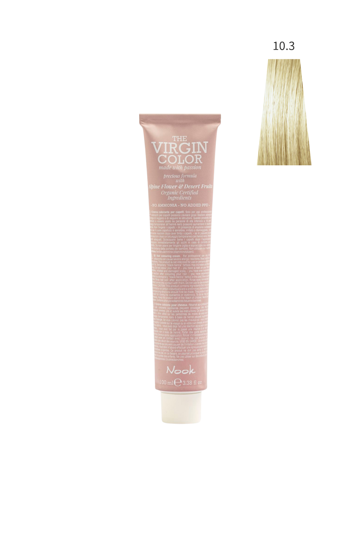 Nook Virgin Color Profesyonel Saç Boyası 100ml-En Açık Altın Sarı/Bal Platin(10.3-GOLDEN SARI PLATIN)