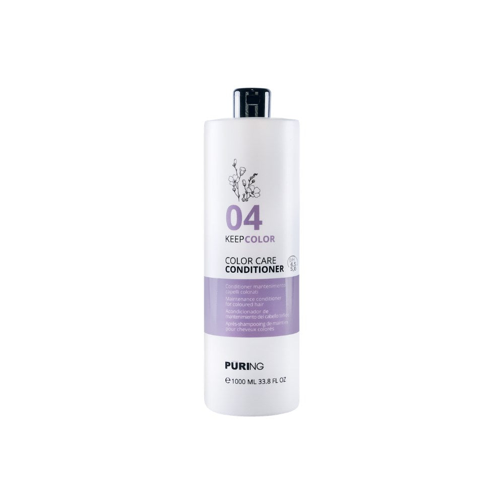 PURING 04 KeepColor Boyalı Saçlar için Keten Tohumu Yağı&E Vitaminli Renk Koruyucu Saç Kremi 1000ml