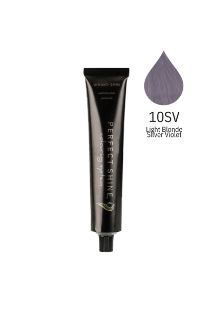 Perfect Shine Permanent Profesyonel Saç Boyası 100ml - Gümüş Viyole Sarı /Açık Lavanta(VIOLET-10SV)