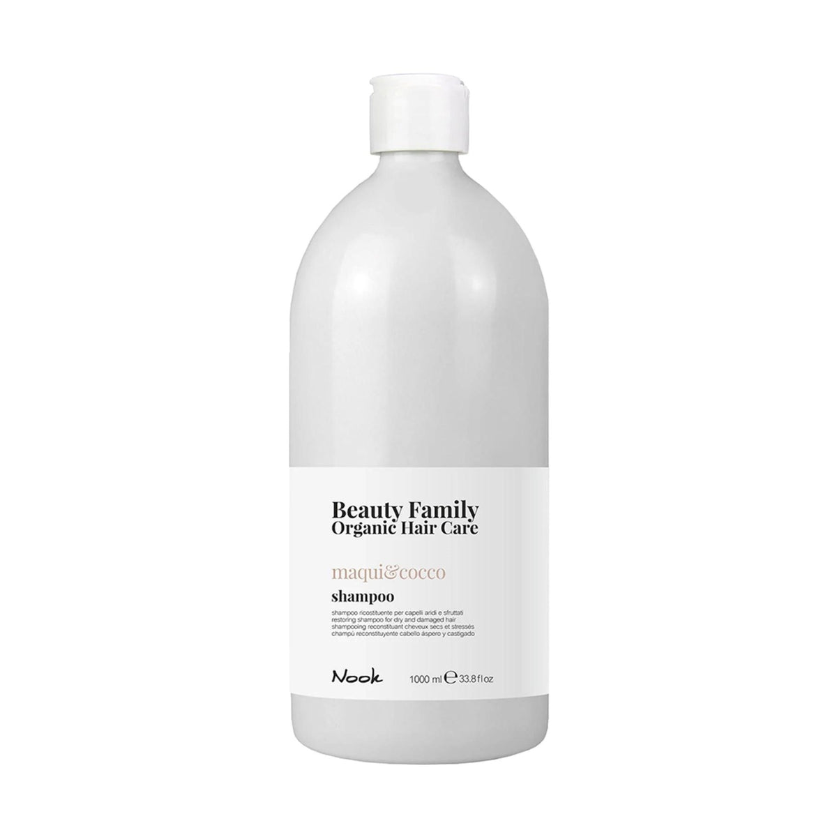 Nook Beauty Family Kuru Yıpranmış Saçlara Maqui Hindistan Cevizi Özlü Nemlendirici Onarıcı Şampuan 1000ml