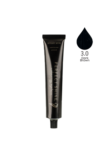 Perfect Shine Permanent Profesyonel Saç Boyası 100ml-Yoğun Koyu Kahve/Bitter Çikolata (NATURAL-3.0)