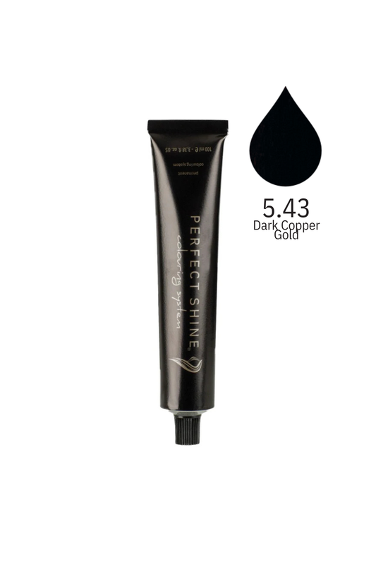 Perfect Shine Permanent Profesyonel Saç Boyası 100ml - Koyu Bakır Kahve/Çikolata Bakır (COPPER GOLD-5.43)