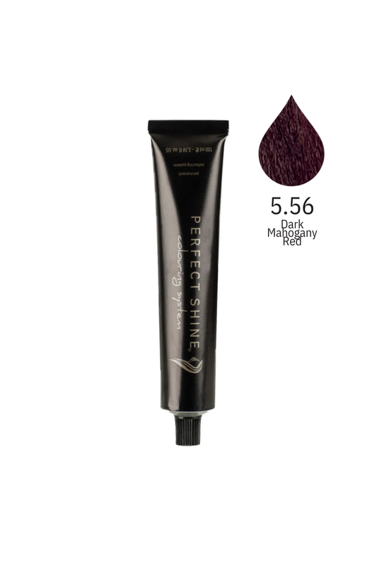 Perfect Shine Permanent Profesyonel Saç Boyası 100ml - Koyu Yoğun Maun Kırmızısı/Koyu Bordo (MAHOGANY RED-5.56)