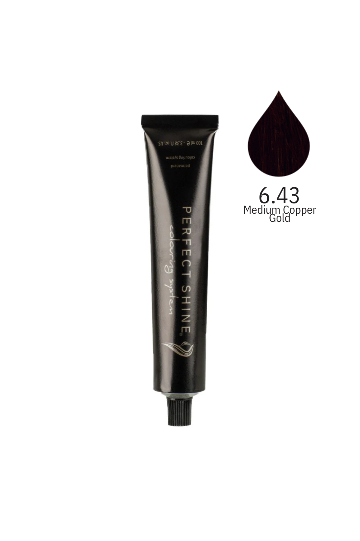 Perfect Shine Permanent Profesyonel Saç Boyası 100ml - Bronz Bakır Kahve /Koyu Tarçın(COPPER GOLD-6.43)