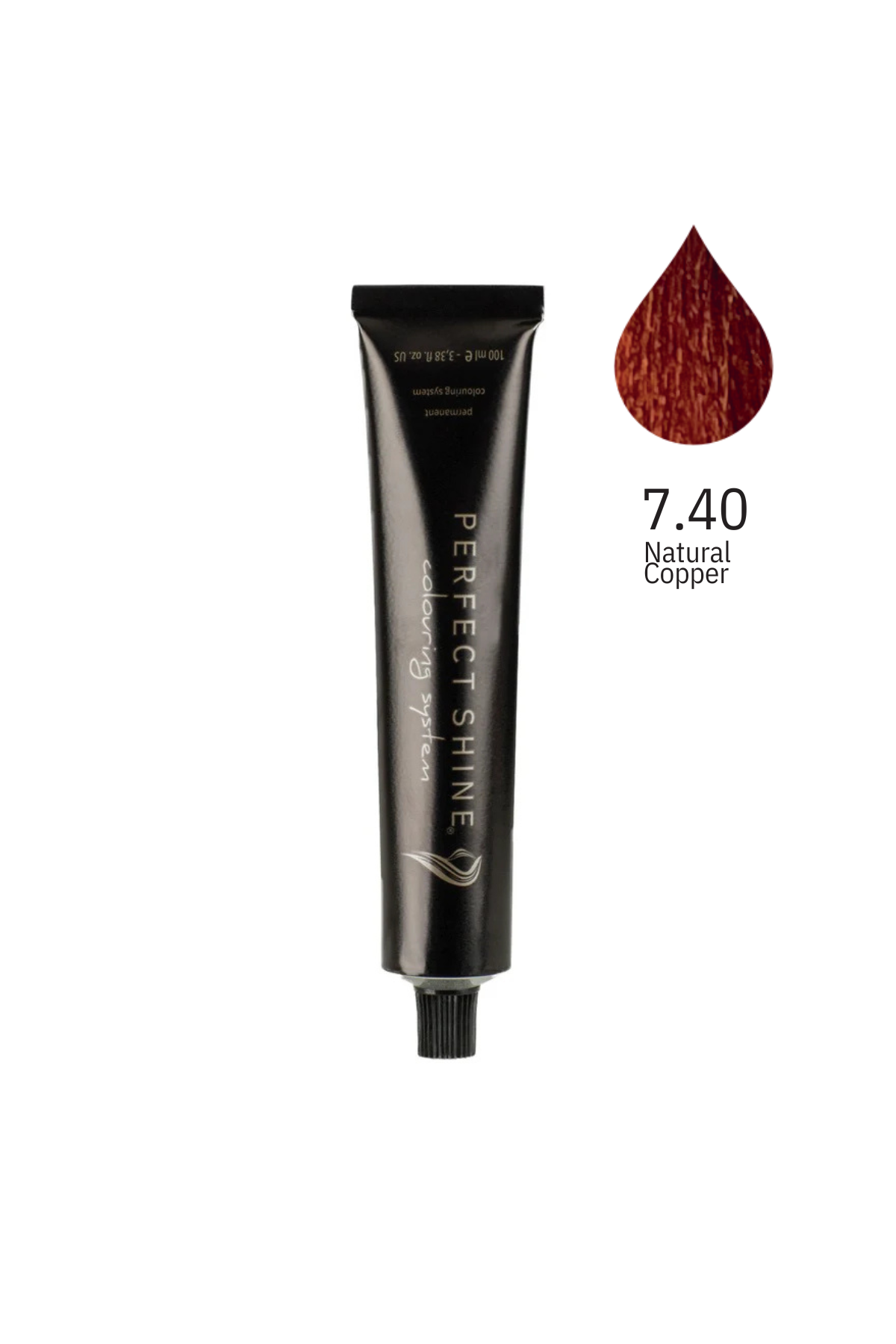 Perfect Shine Permanent Profesyonel Saç Boyası 100ml - Doğal Görünümlü Bakır/Tarçın Kumral(NATURAL COPPER-7.40)