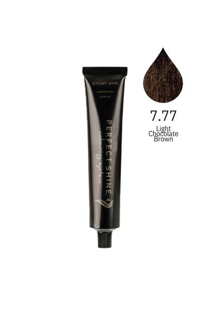Perfect Shine Permanent Profesyonel Saç Boyası 100ml - Sütlü Çikolata Kahve (CHOCOLATE-7.77)