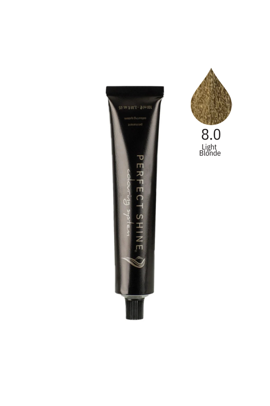 Perfect Shine Permanent Profesyonel Saç Boyası 100ml - Yoğun Açık Kumral/Doğal Sarı(NATURAL- 8.0)