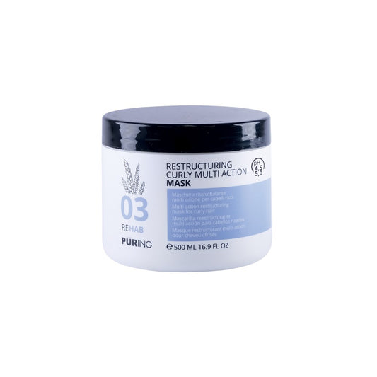 PURING 03 Rehab Kıvırcık Saçlar için İpek&Buğday Proteinli Bukle Belirginleştirici Saç Maskesi 500ml