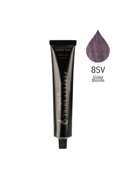 Perfect Shine Permanent Profesyonel Saç Boyası 100ml - Viyole Sarı/Küllü Orta Sarı(VIOLET-8SV)