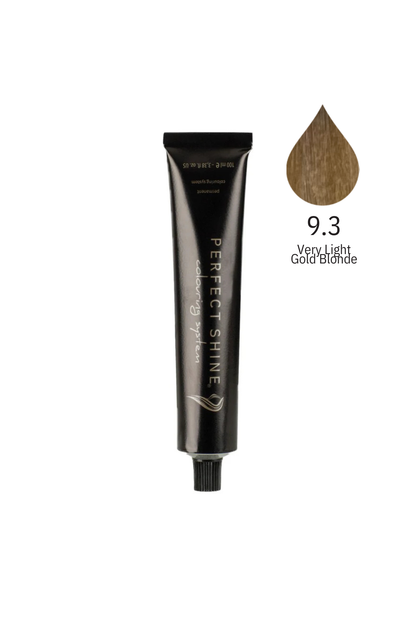 Perfect Shine Permanent Profesyonel Saç Boyası 100ml - Çok Açık Dore Bal Sarısı/Güneş Sarısı (GOLD-9.3)
