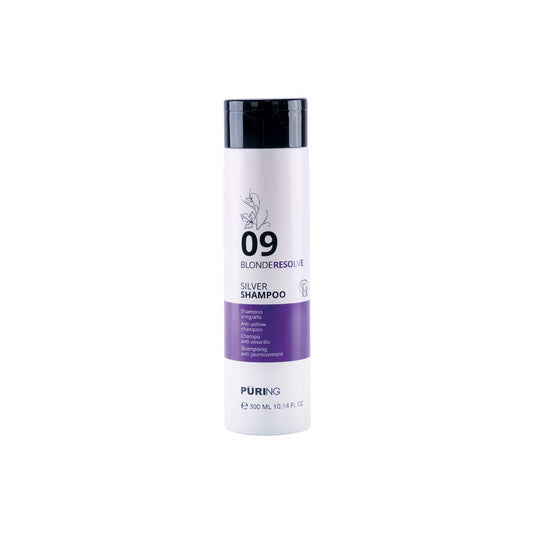 PURING 09 BlondeResolve Sarı Gri Platin Saçlar için Turunculaşma Karşıtı Mor Silver Şampuan 300ml