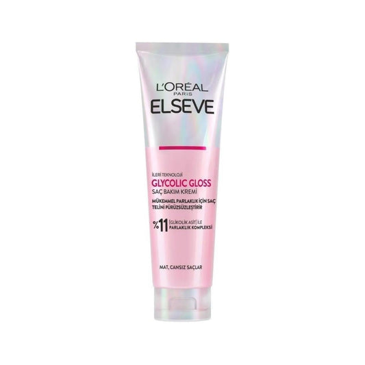 L'Oreal Paris Elseve Glycolic Gloss Mükemmel Parlaklık için Pürüzsüzleştirici Saç Kremi 150ml
