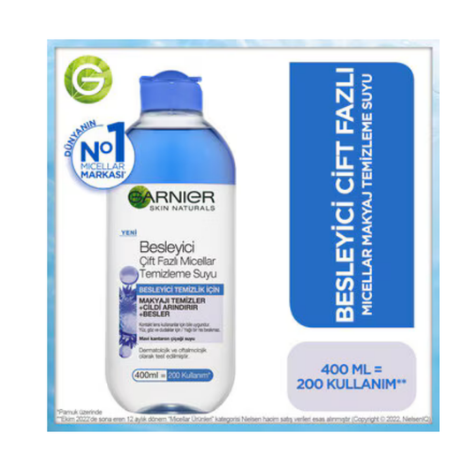 Garnier Çift Fazlı Micellar Makyaj Temizleme Suyu 400ml