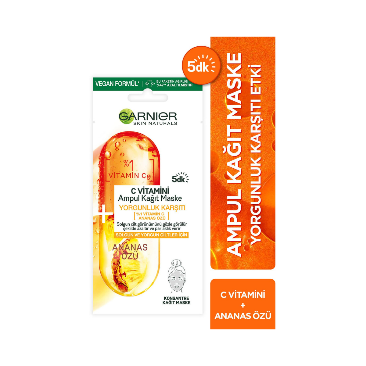 Garnier C Vitamini Ampul Kağıt Maske