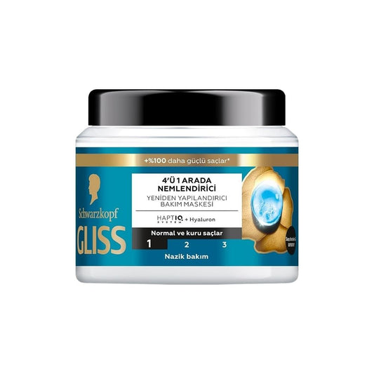 Gliss Aqua Revive 4'ü 1 Arada Nemlendirici Yeniden Yapılandırıcı Saç Maskesi 400ml