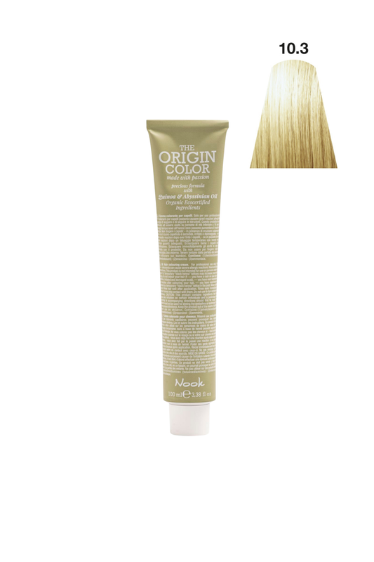 Nook Origin Color Profesyonel Saç Boyası 100ml- Çok Açık Altın Sarısı / Bal Sarısı (10.3-DORE SARI)