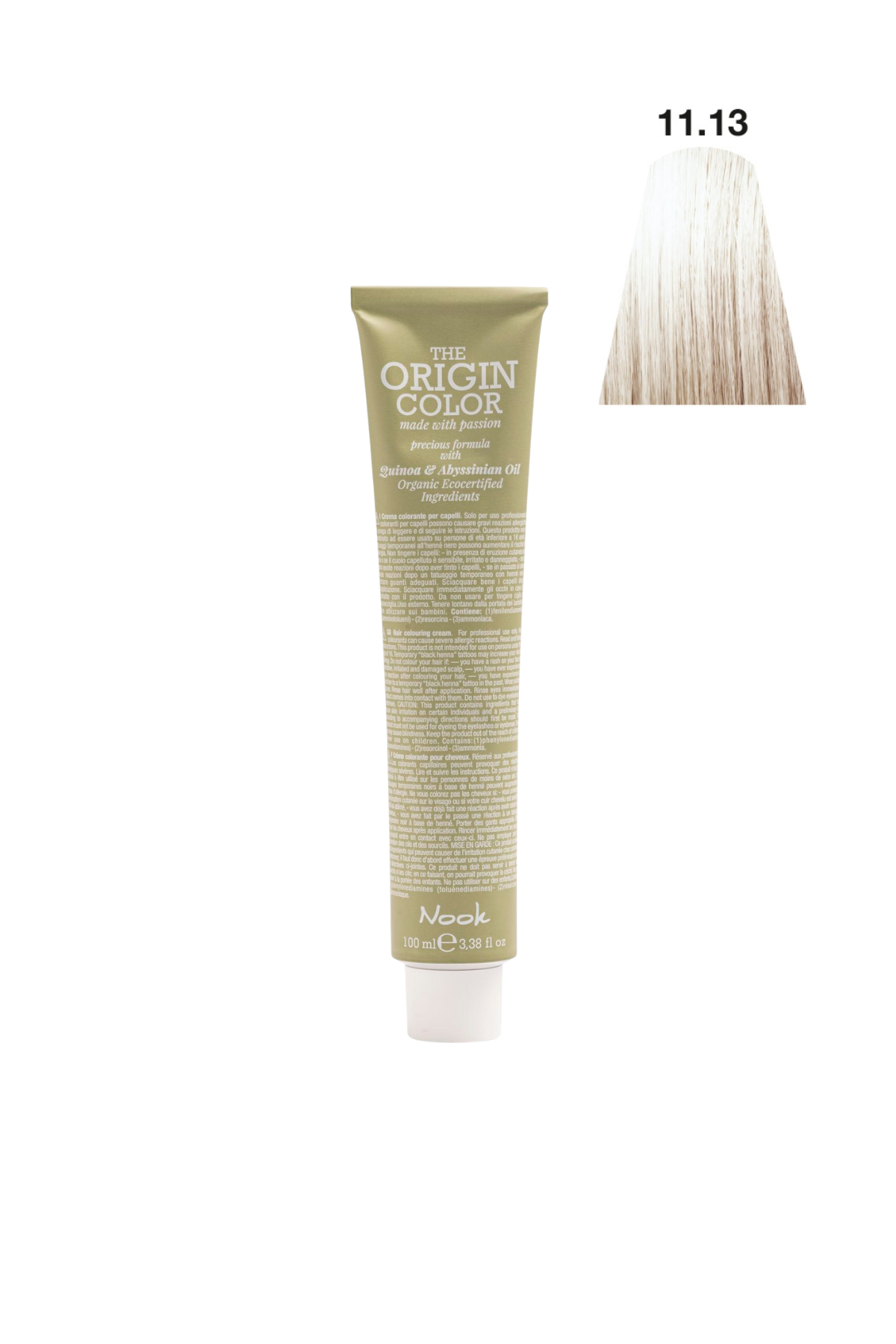 Nook Origin Color Profesyonel Saç Boyası 100ml -Ekstra Açık Buzlu Bej Platin Sarı(11.13 - KÜLLÜ DORE)