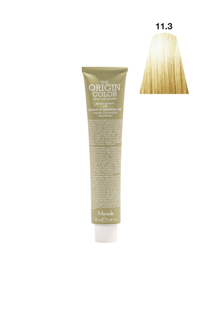 Nook Origin Color Profesyonel Saç Boyası 100ml - Sıcak Ekstra Açık Altın Platin (11.3- IŞILTILI DORE)