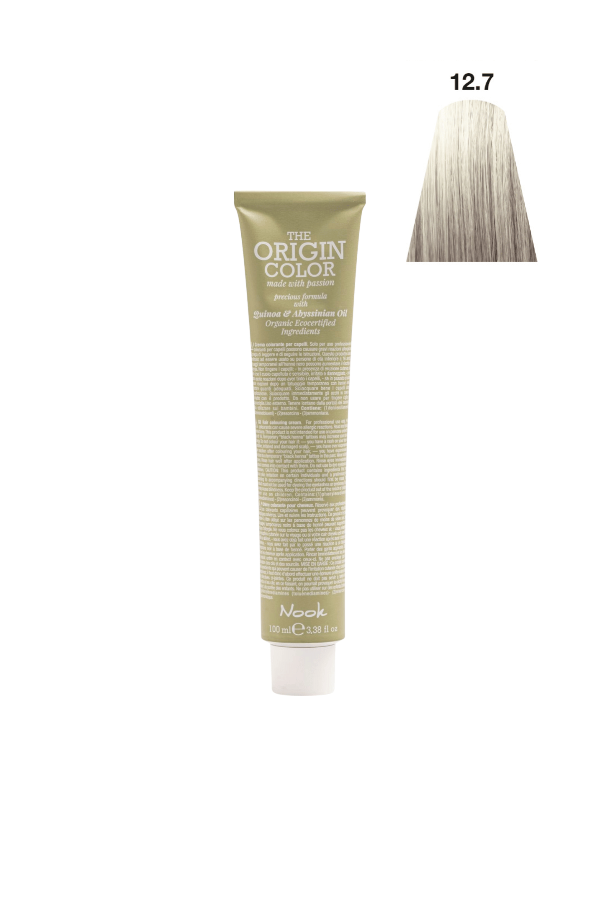 Nook Origin Color Profesyonel Saç Boyası 100ml - Süper Açıcı Kumlu Platin (12.7 - ARENA)