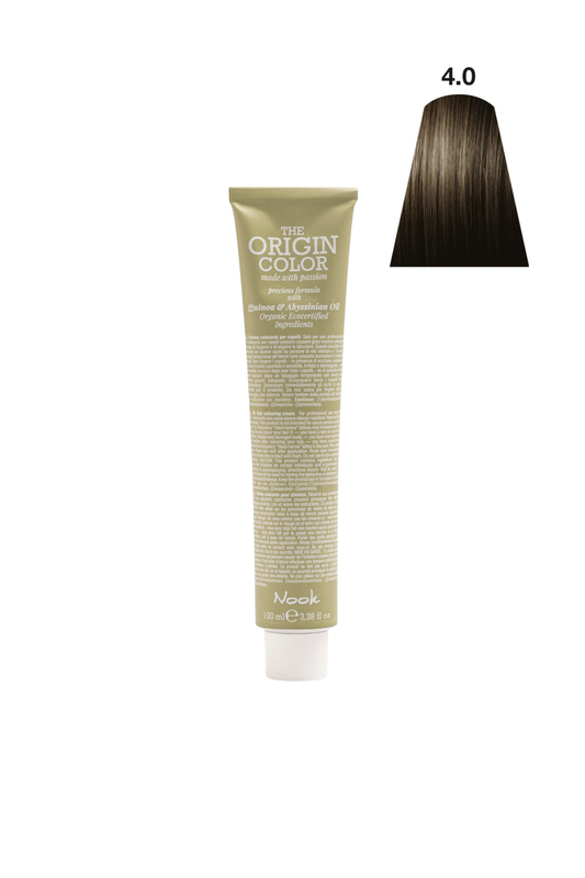 Nook Origin Color Profesyonel Saç Boyası 100ml-Klasik Doğal Kahve/ Ana Renk Kahve(4.0- DOĞAL KESTANE)