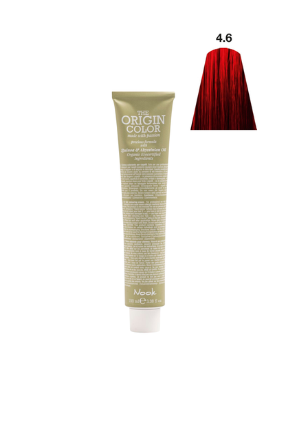 Nook Origin Color Profesyonel Saç Boyası 100ml - Kızıl Kahve/ Koyu Derin Kestane Kızılı (4.6 - ROSSI)