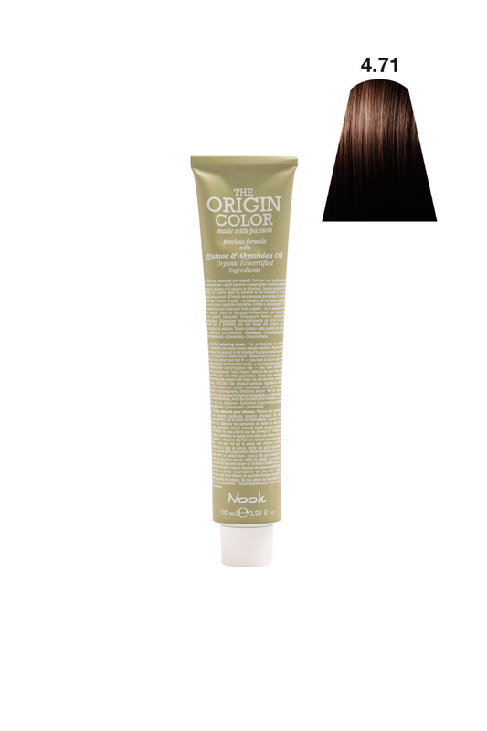 Nook Origin Color Profesyonel Saç Boyası 100ml - Küllü Kahve/Siyaha Yakın Espresso (4.71-KÜLLÜ KAHVE)
