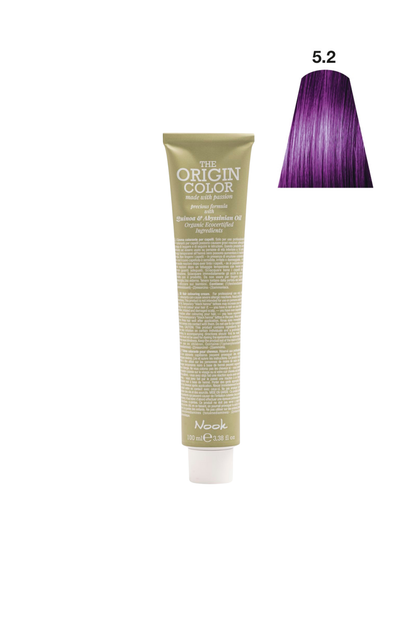 Nook Origin Color Profesyonel Saç Boyası 100ml - Canlı Viyole / Parlak Mor (5.2 - VIYOLE CANLI MOR)
