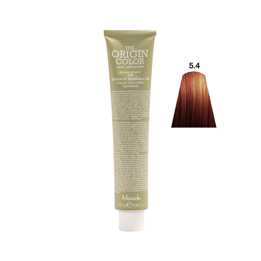 Nook Origin Color Profesyonel Saç Boyası 100ml -Bakır Kestane Kahve / Derin Bakır (5.4-BAKIR KESTANE)