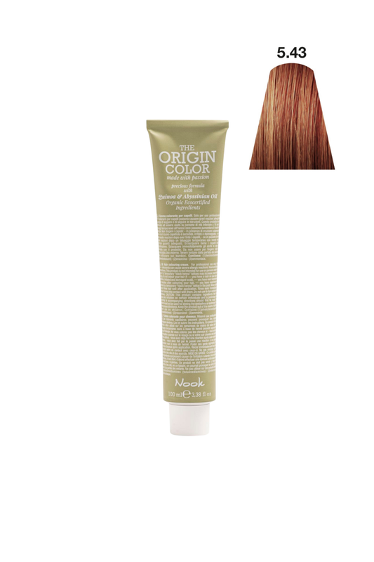 Nook Origin Color Profesyonel Saç Boyası 100ml - Koyu Tarçın Bakır/Bakır Altın (5.43 - BAKIR KARAMEL)