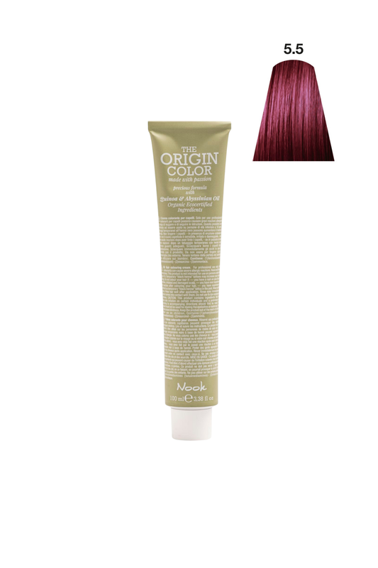Nook Origin Color Profesyonel Saç Boyası 100ml- Klasik Maun Açık Kahve/ Akaju Kızıl Kahve(5.5-MOGANO)