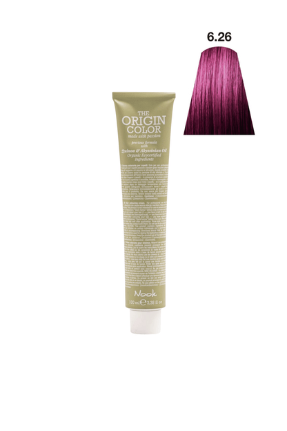 Nook Origin Color Profesyonel Saç Boyası 100ml - Mürdüm Kızılı / Koyu Mor Kızıl (6.26 - VIYOLE VİŞNE)