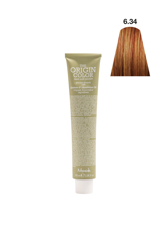 Nook Origin Color Profesyonel Saç Boyası 100ml-Derin Koyu Altın Bakır/Bakır Kestane(6.34-DERİN BAKIR)