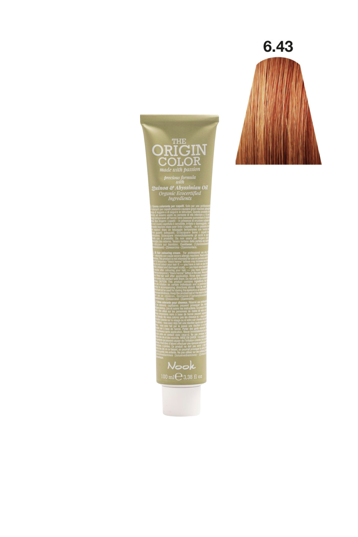 Nook Origin Color Profesyonel Saç Boyası 100ml - Tarçın Bakır / Bakır Karamel (6.43 - ALTIN BAKIR)