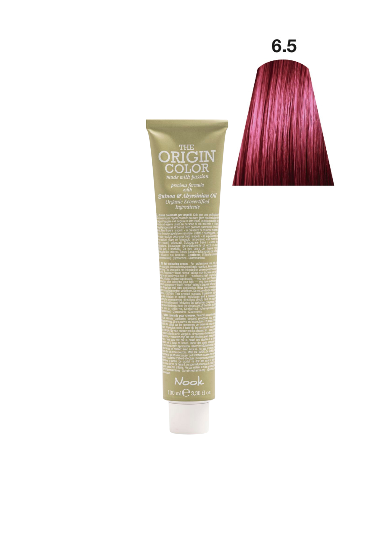 Nook Origin Color Profesyonel Saç Boyası 100ml - Akaju Kahve / Parlak Maun Koyu Kumral (6.5 - MOGANO)