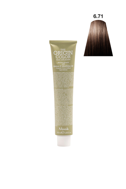 Nook Origin Color Profesyonel Saç Boyası 100ml-Koyu Küllü Kahve/Soğuk Kestane(6.71-KOYU KÜLLÜ KAHVE)