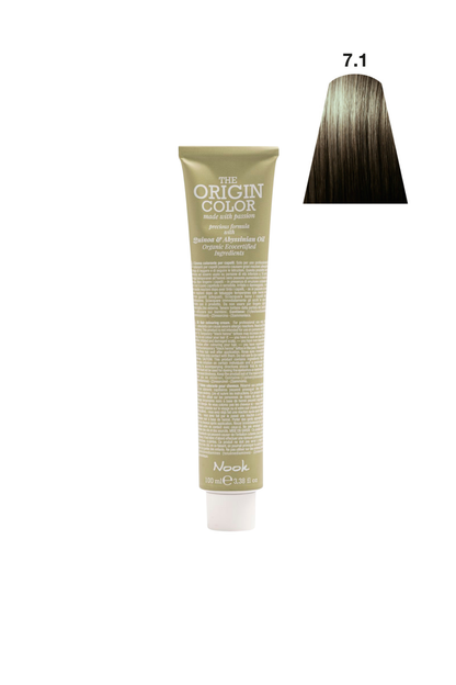 Nook Origin Color Profesyonel Saç Boyası 100ml - Küllü Kumral (7.1 - KLASİK KÜLLÜ KUMRAL)