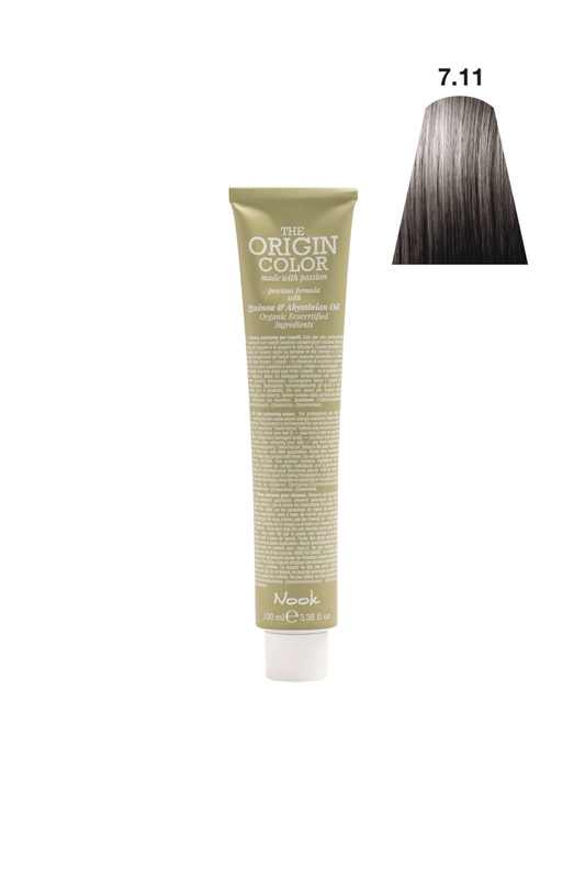 Nook Origin Color Profesyonel Saç Boyası 100ml - Yoğun Küllü Kumral(7.11  - ORTA SOĞUK KÜLLÜ KUMRAL)