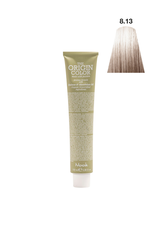 Nook Origin Color Profesyonel Saç Boyası 100ml - Açık Bej Doğal Kumral(8.13- KÜLLÜ DORE KUMRAL)