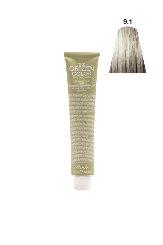 Nook Origin Color Profesyonel Saç Boyası 100ml - Açık Küllü Platin Sarı (9.1 - KLASİK KÜLLÜ SARI)