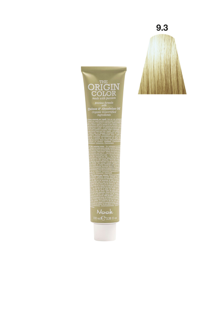Nook Origin Color Profesyonel Saç Boyası 100ml- Açık Altın Sarı / Güneş Sarısı (9.3- DORE GÜNEŞ SARI)