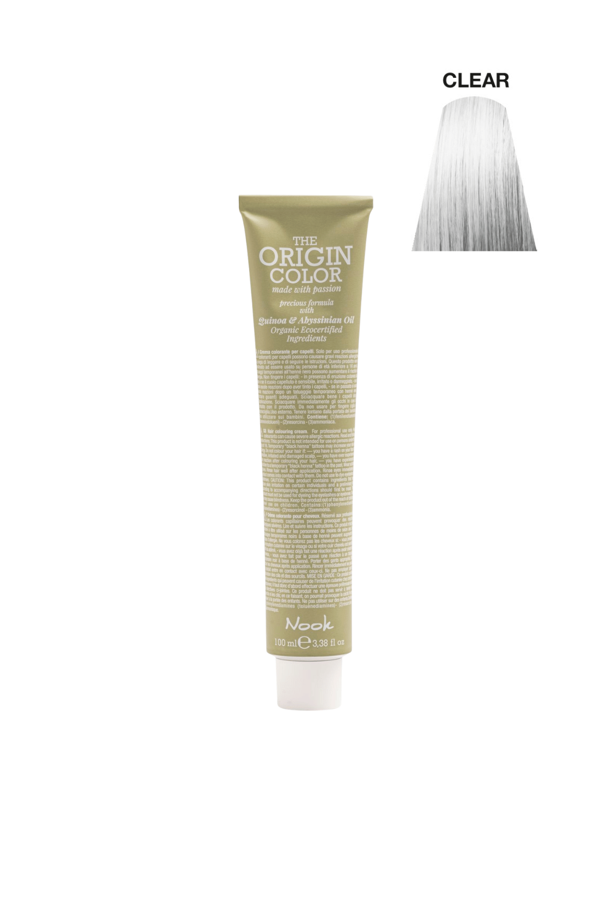 Nook Origin Color Profesyonel Saç Boyası 100ml - Cila / Nötr Parlaklık (CLEAR)