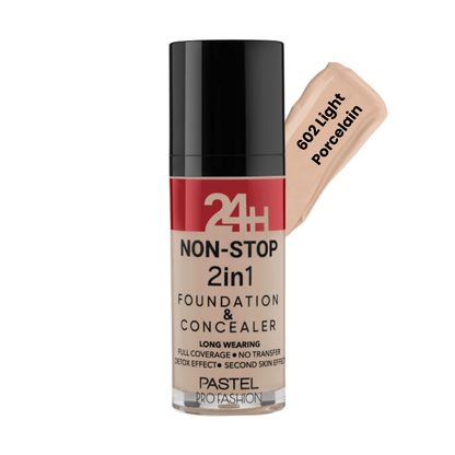 Pastel 24H Non-Stop 2 in 1 Foundation & Concealer - Fondöten & Kapatıcı