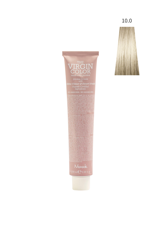 Nook Virgin Color Profesyonel Saç Boyası 100ml -Çok Açık Doğal Nötr Sarı(10.0-NATURAL PLATIN SARI)