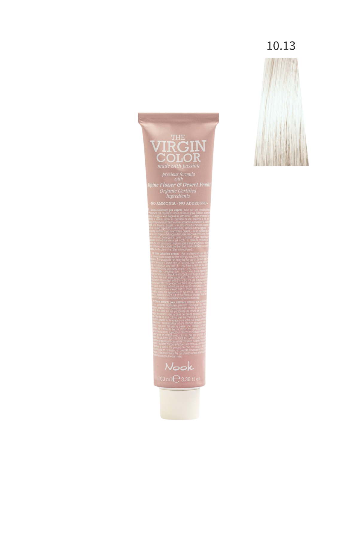 Nook Virgin Color Profesyonel Saç Boyası 100ml-Çok Açık Bej Platin Sarı(10.13-BEIGE KÜLLÜ DORE PLATIN)