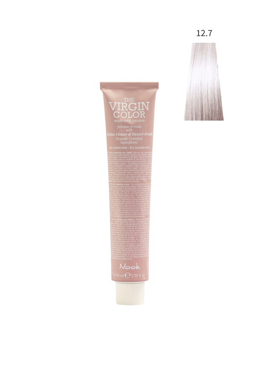 Nook Virgin Color Profesyonel Saç Boyası 100ml-Süper Açıcı İncimsi Sarı/Sedef Platin(12.7-SUPER KRİSTAL)